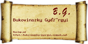 Bukovinszky Györgyi névjegykártya
