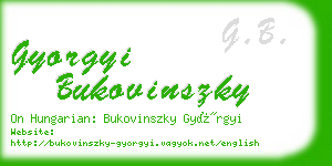 gyorgyi bukovinszky business card